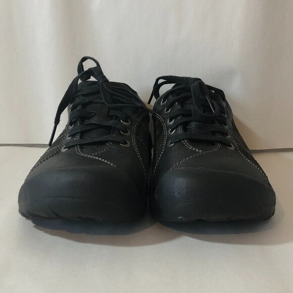 KEEN Women's Leather Low Top Sneaker Size 7 Black - Picture 3 of 12